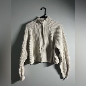 American Eagle Outfitters Ivory Ribbed Sweater